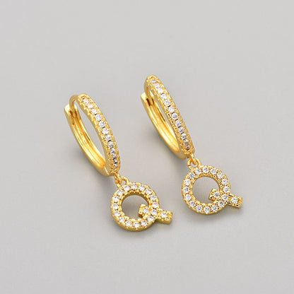 Initial Earrings "Crystal"