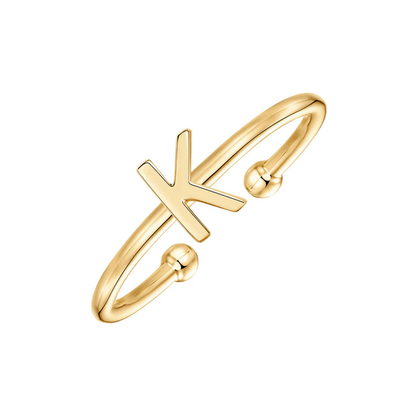 Adjustable Initial Ring "Chic"