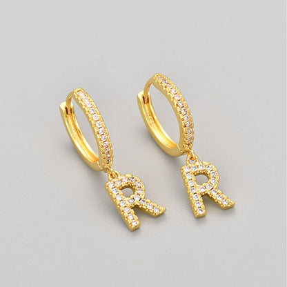 Initial Earrings "Crystal"