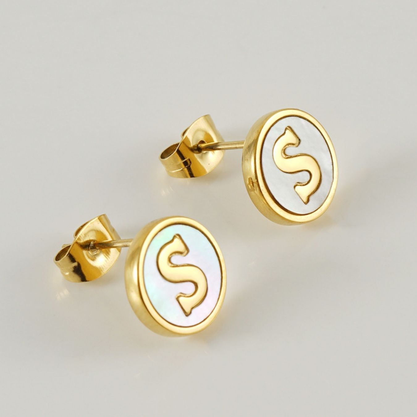 Initial Earrings "Vintage"