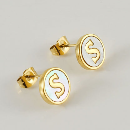 Initial Earrings "Vintage"