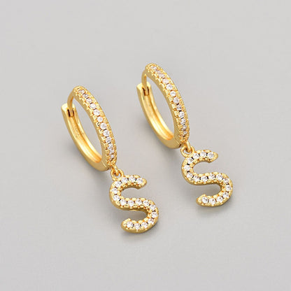 Initial Earrings "Crystal"