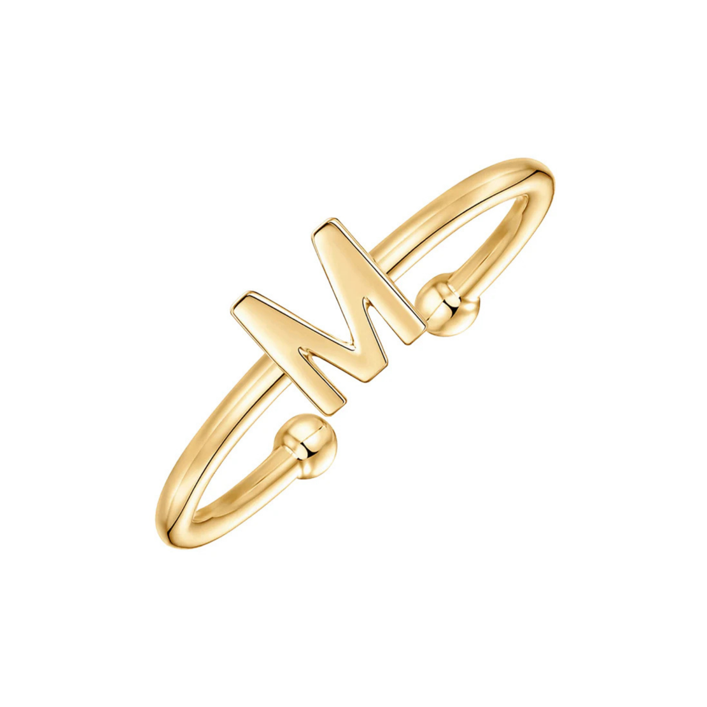 Adjustable Initial Ring "Chic"