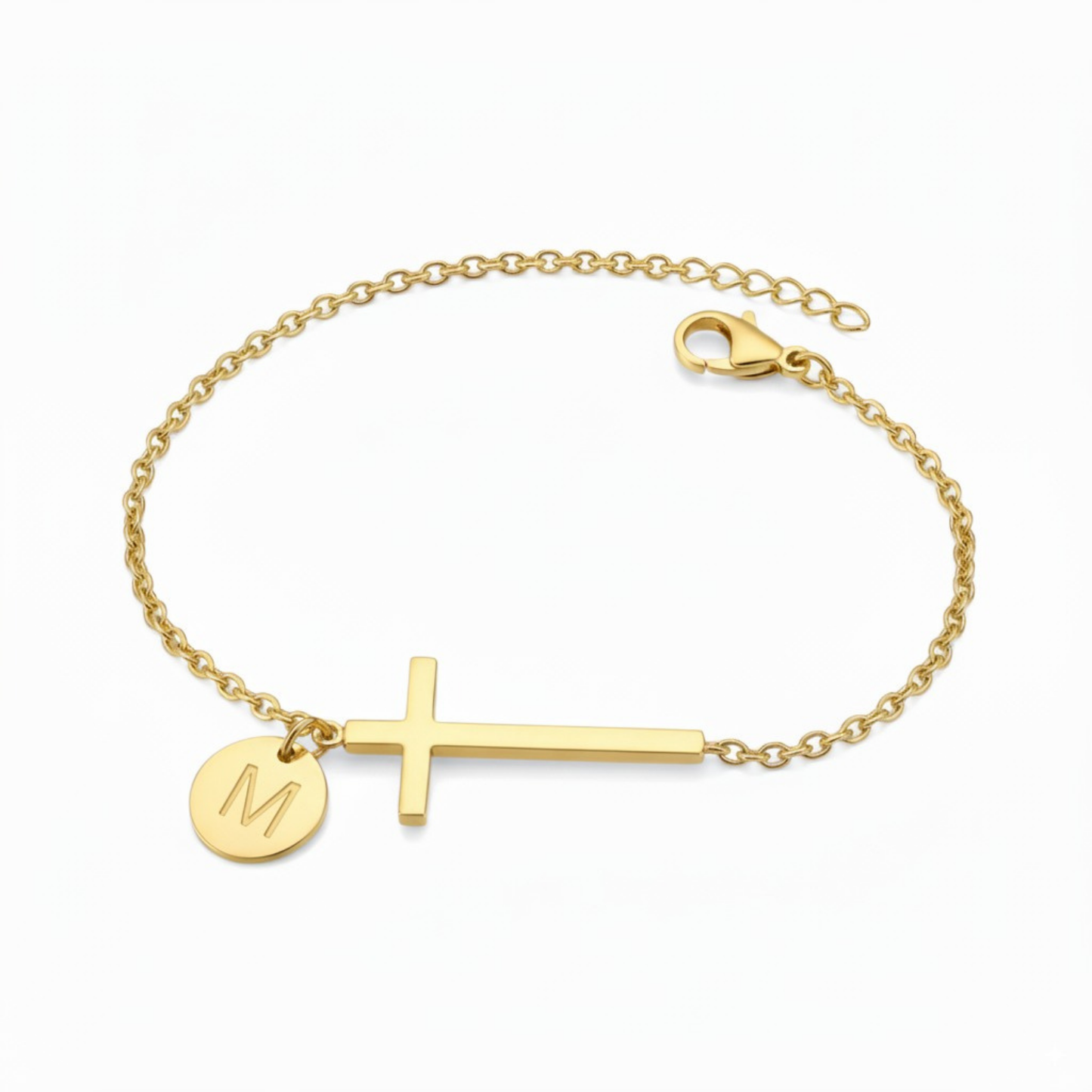 Initial Bracelet "Cross"
