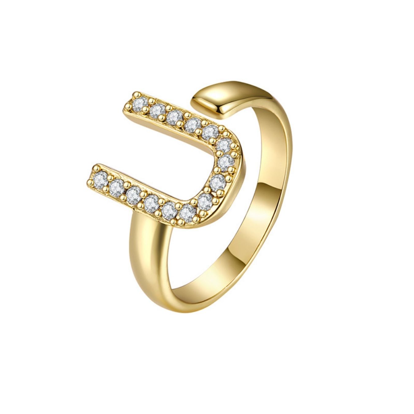 Adjustable Initial Ring "Twinkle"