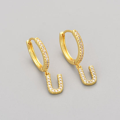 Initial Earrings "Crystal"