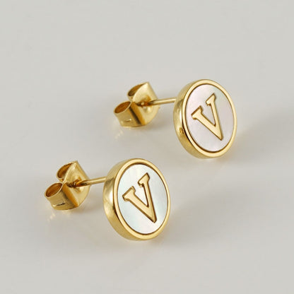 Initial Earrings "Vintage"