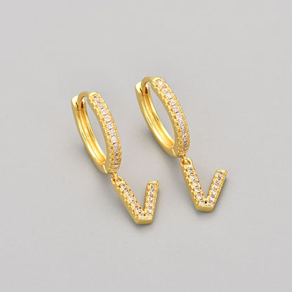 Initial Earrings "Crystal"