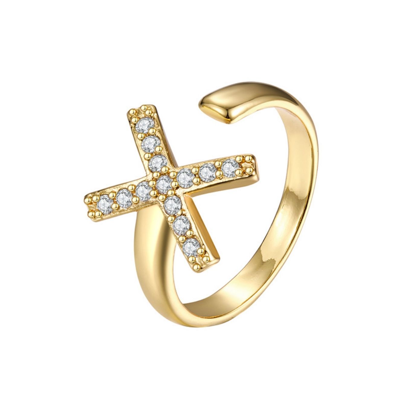 Adjustable Initial Ring "Twinkle"