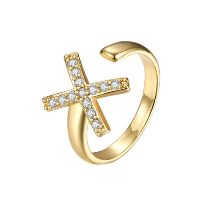 Adjustable Initial Ring "Twinkle"
