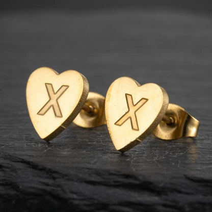 Initial Earrings "Chic Heart"