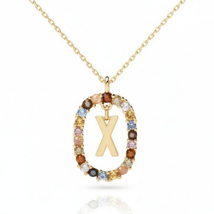 Initial Necklace "Rainbow"