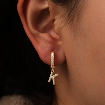 Initial Earrings "Crystal"
