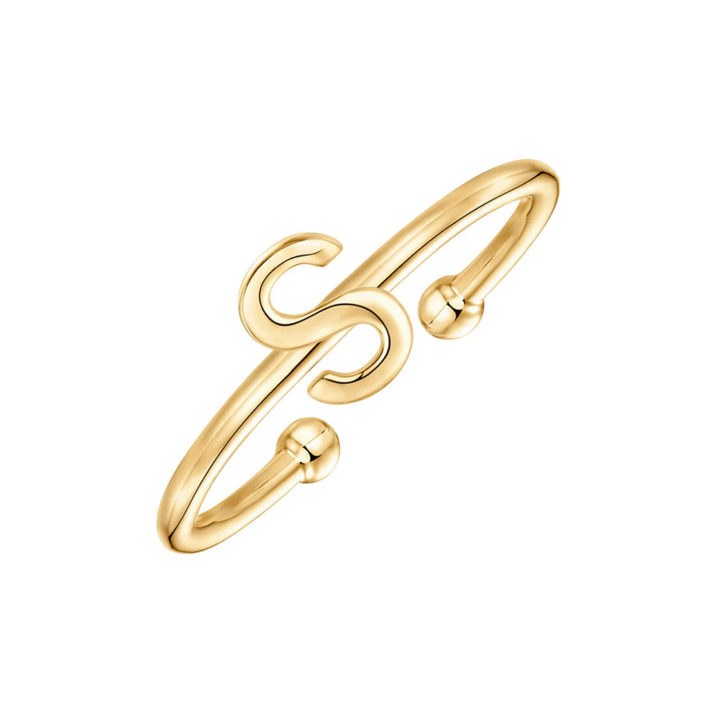 Adjustable Initial Ring "Chic"