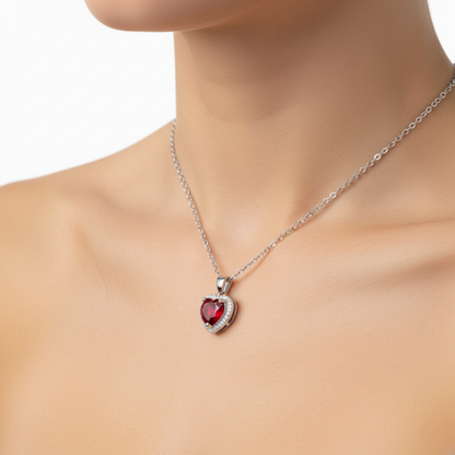 Necklace "Red Radiance"
