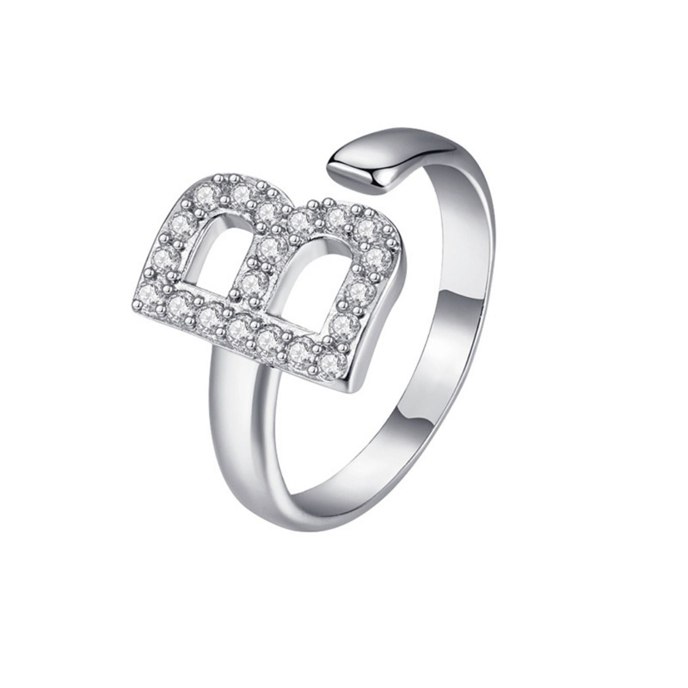 Adjustable Initial Ring "Twinkle"