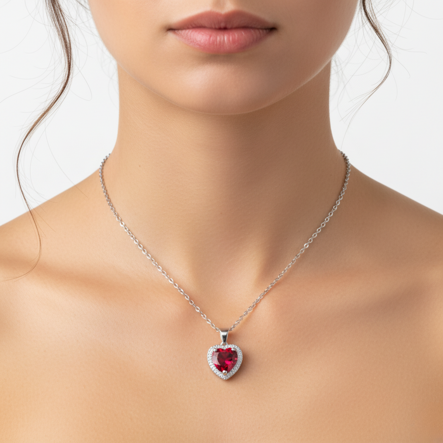 Necklace "Red Radiance"