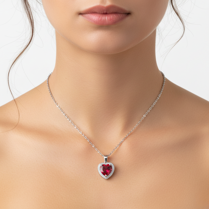 Necklace "Red Radiance"