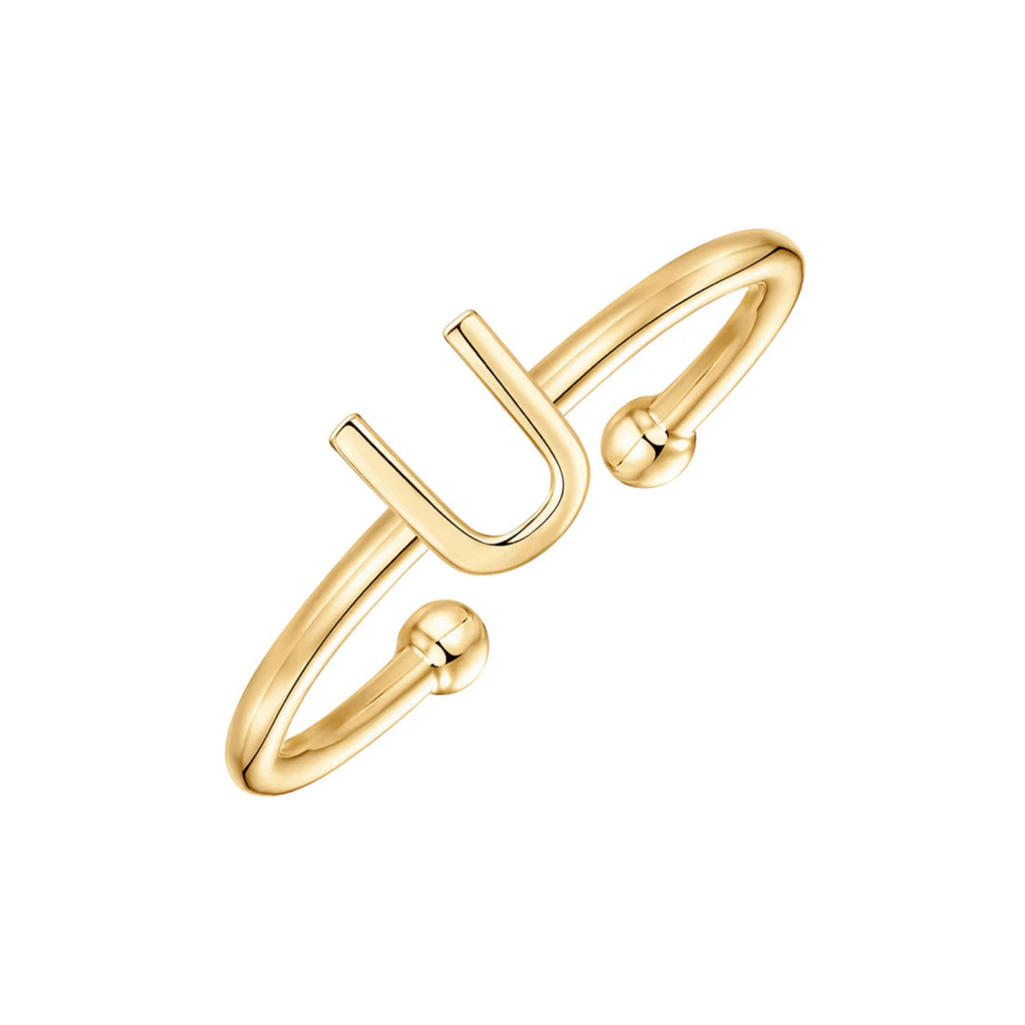 Adjustable Initial Ring "Chic"