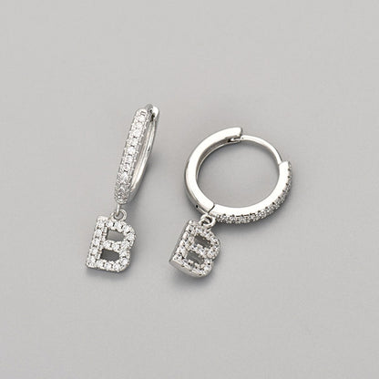 Initial Earrings "Crystal"