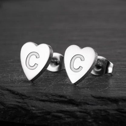 Initial Earrings "Chic Heart"