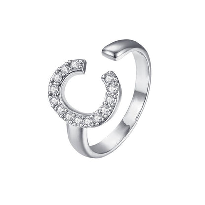 Adjustable Initial Ring "Twinkle"