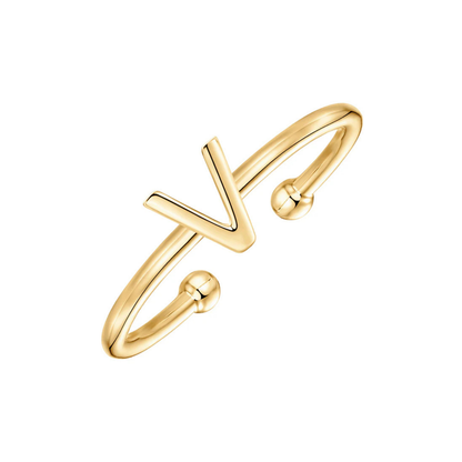 Adjustable Initial Ring "Chic"