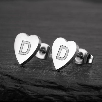 Initial Earrings "Chic Heart"