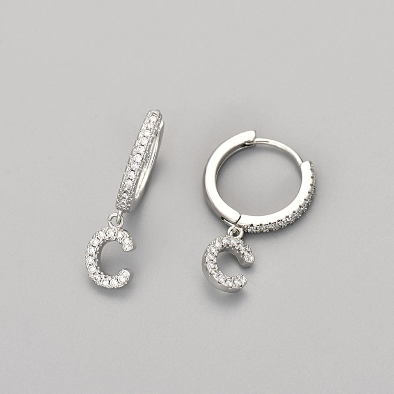 Initial Earrings "Crystal"