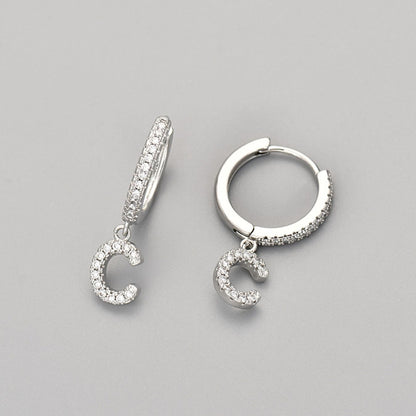 Initial Earrings "Crystal"