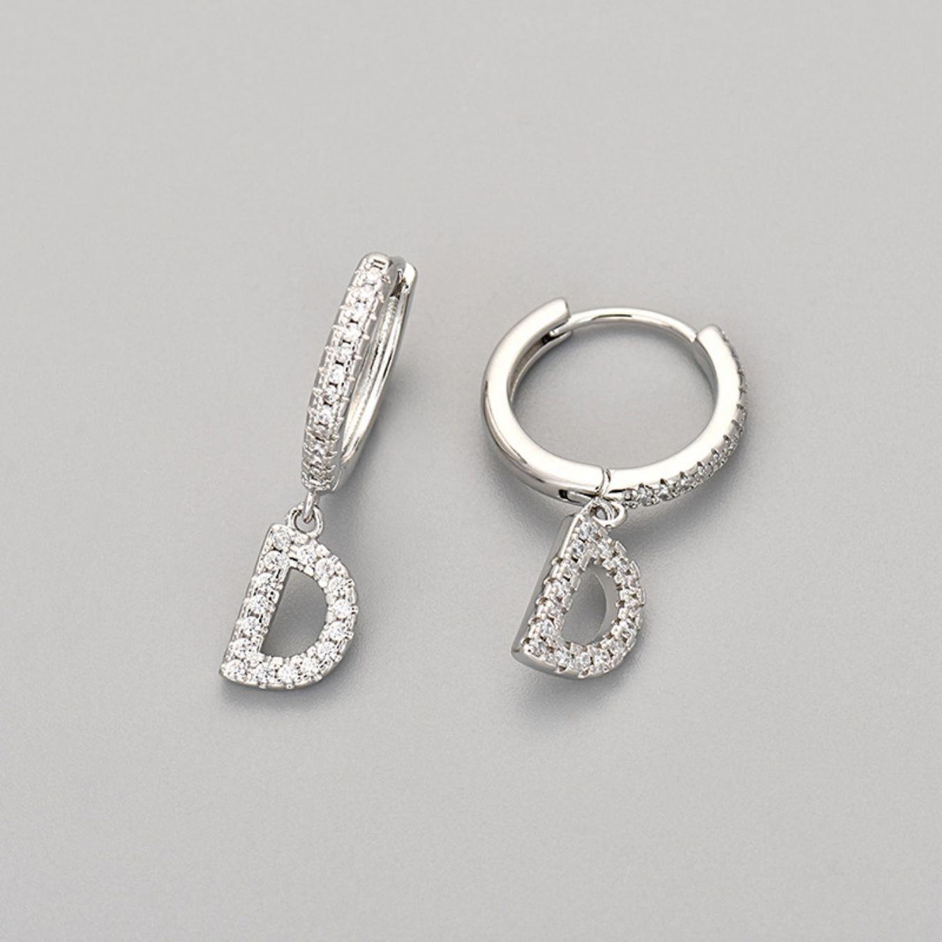 Initial Earrings "Crystal"