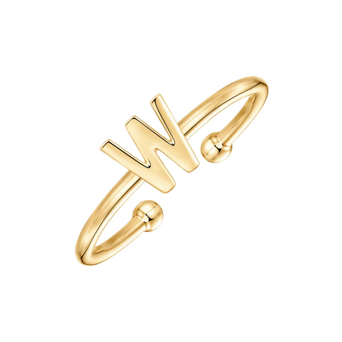 Adjustable Initial Ring "Chic"