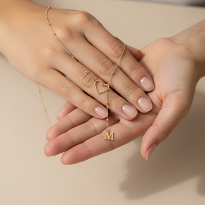 Initial Necklace "In Love"