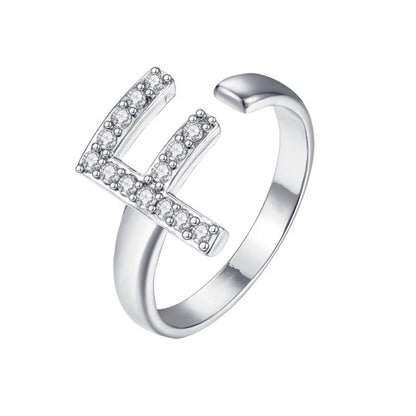 Adjustable Initial Ring "Twinkle"