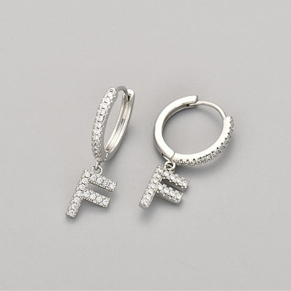 Initial Earrings "Crystal"