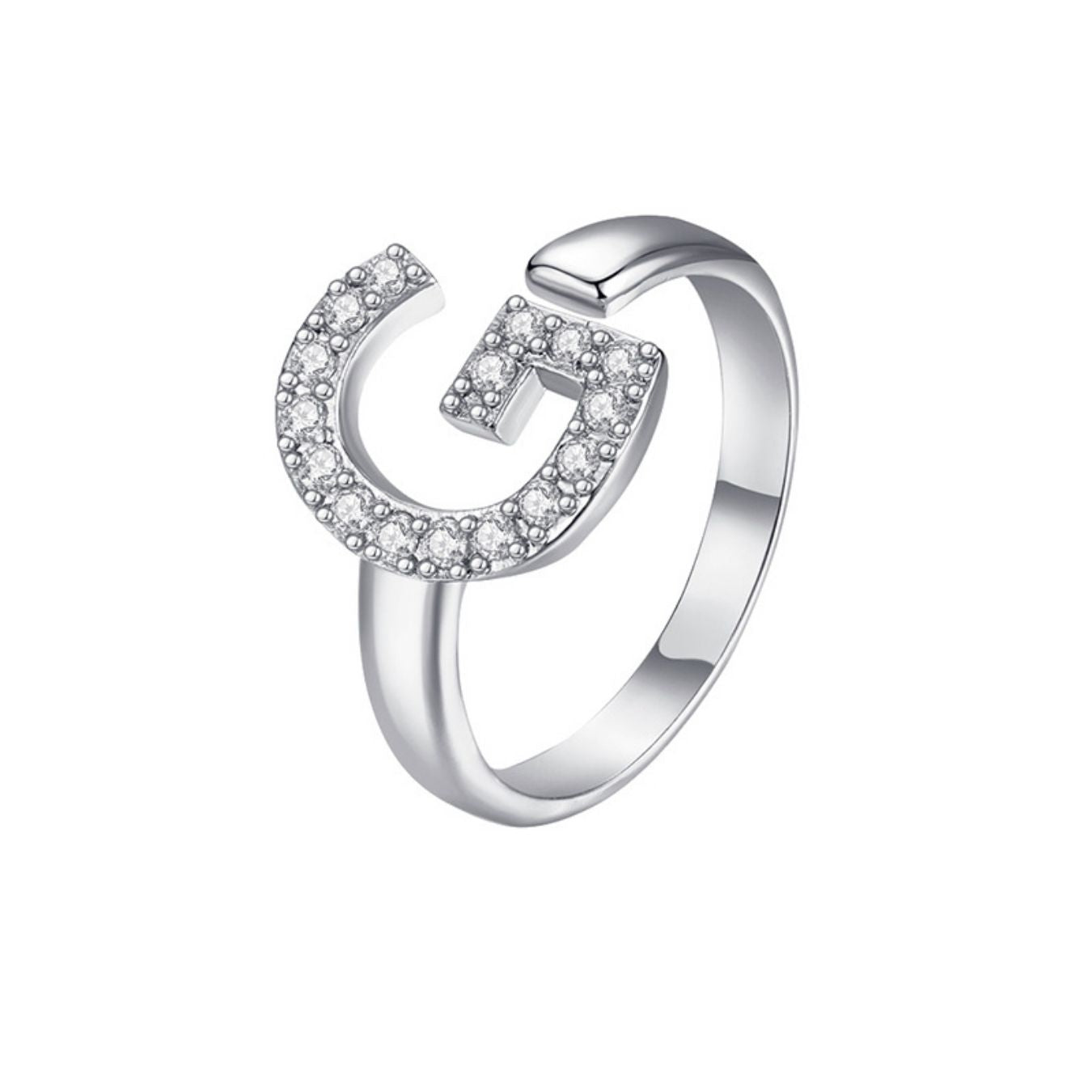 Adjustable Initial Ring "Twinkle"