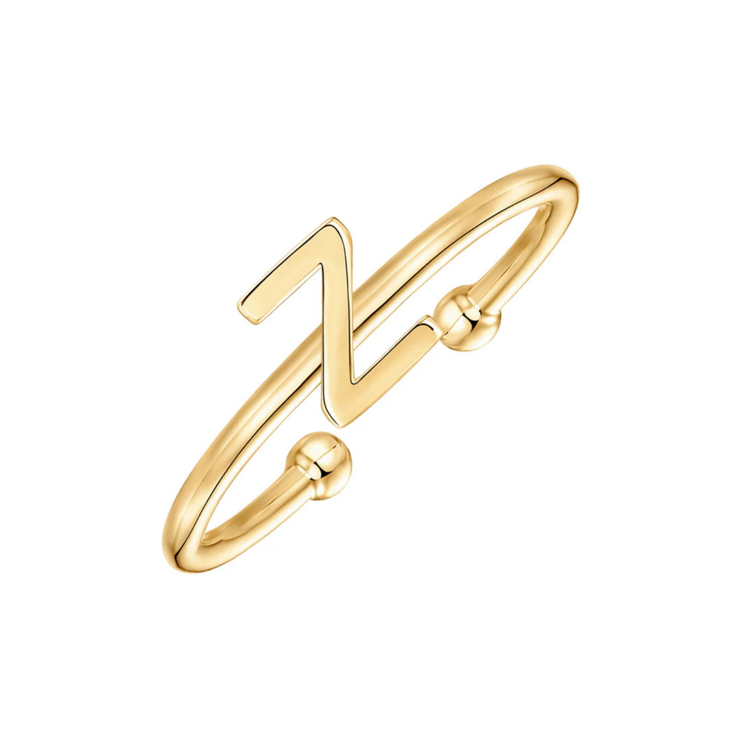 Adjustable Initial Ring "Chic"