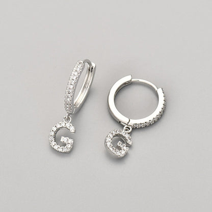 Initial Earrings "Crystal"