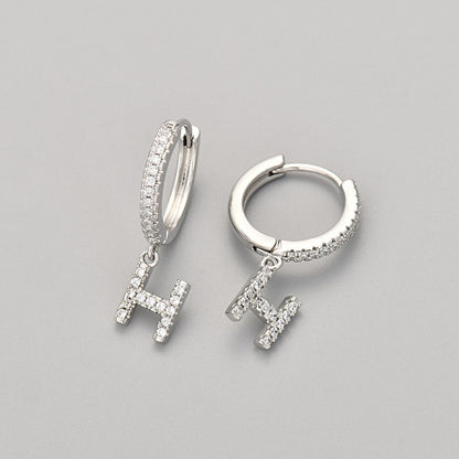 Initial Earrings "Crystal"