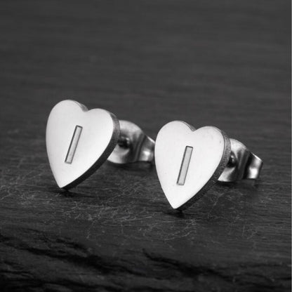 Initial Earrings "Chic Heart"