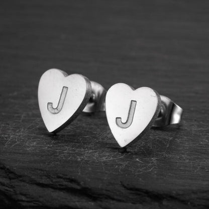 Initial Earrings "Chic Heart"