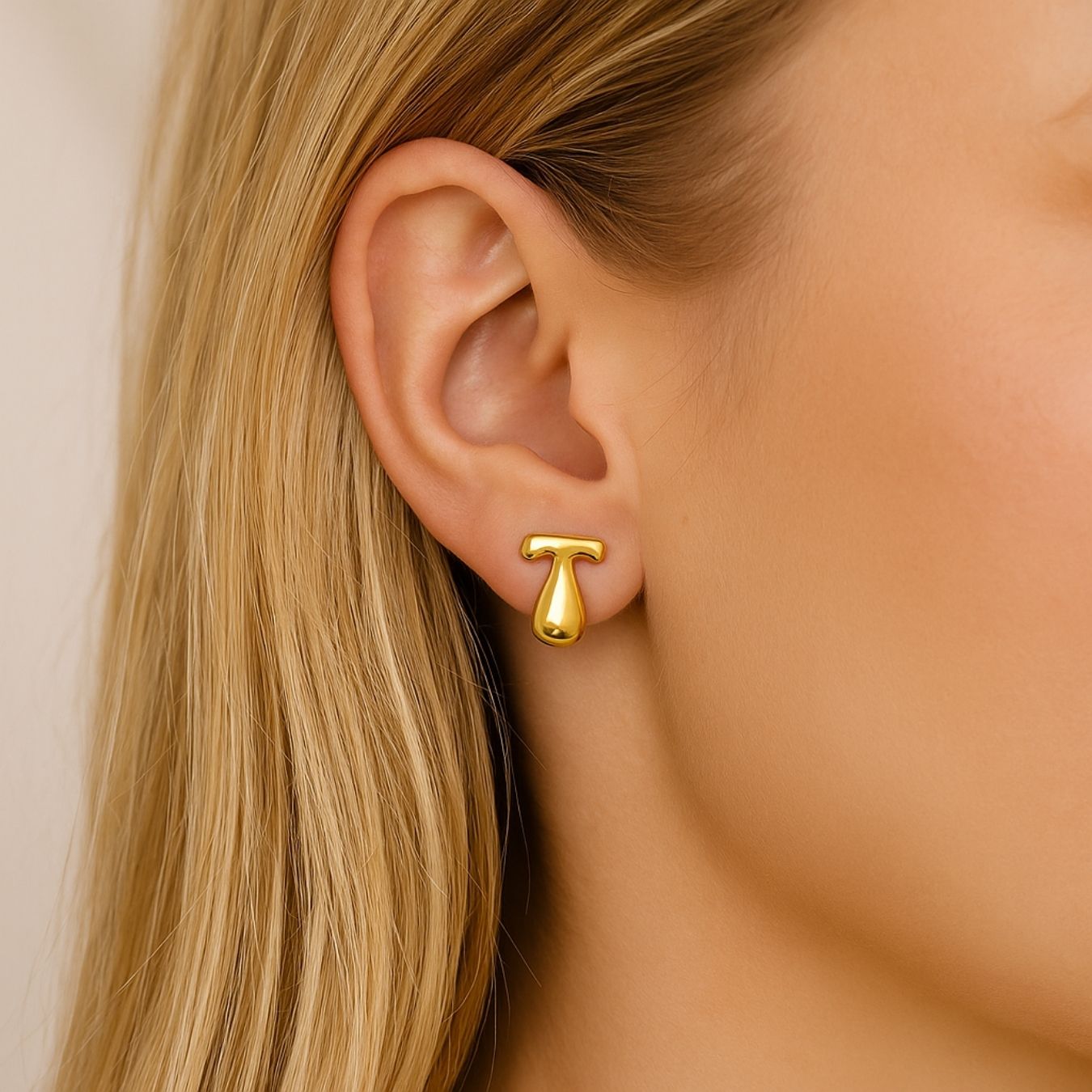 Initial Earrings "Luxe Bubble"