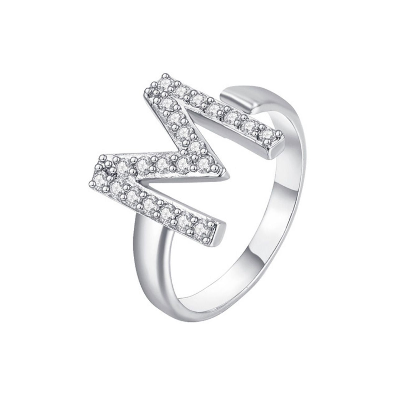 Adjustable Initial Ring "Twinkle"