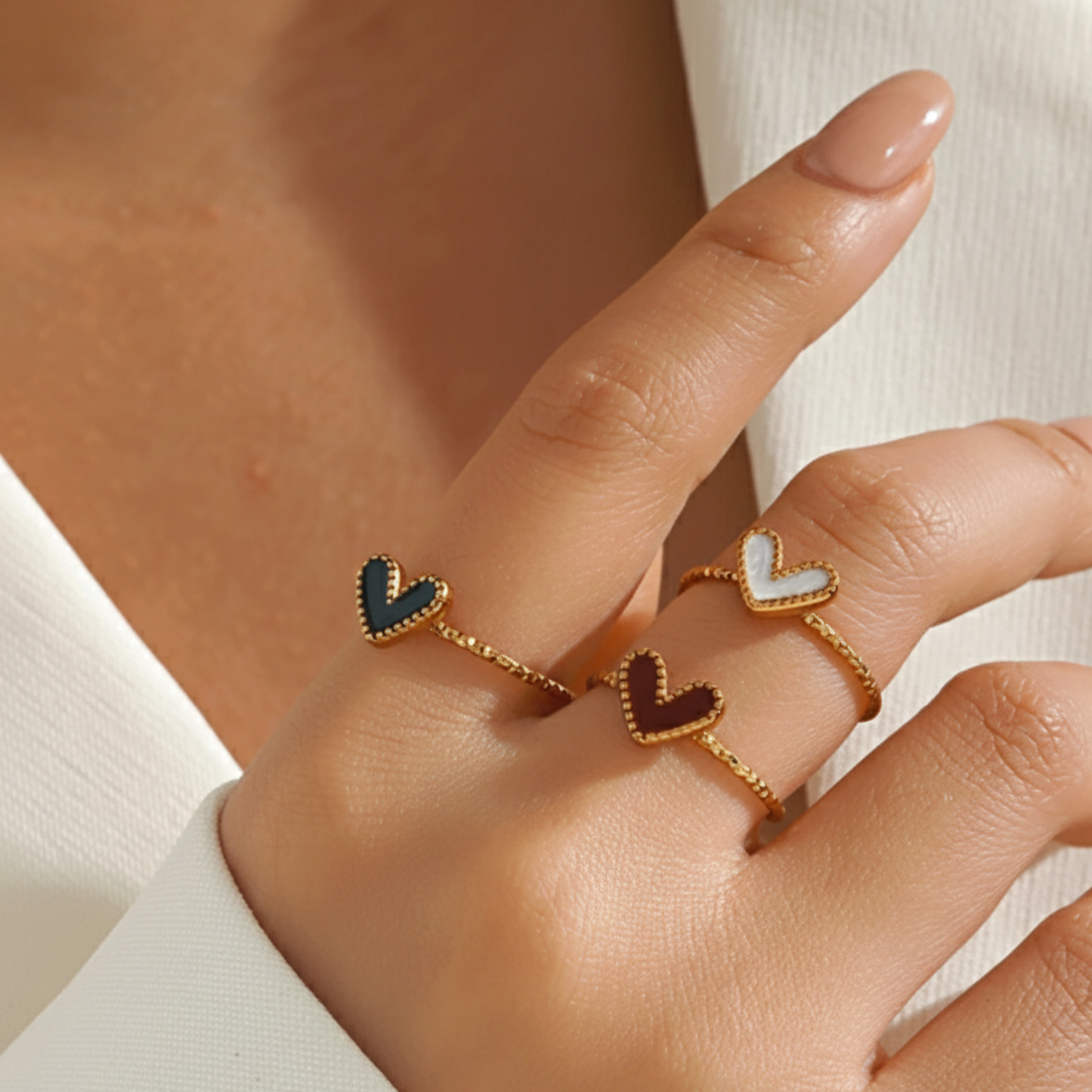 Adjustable Ring "Luna Heart"