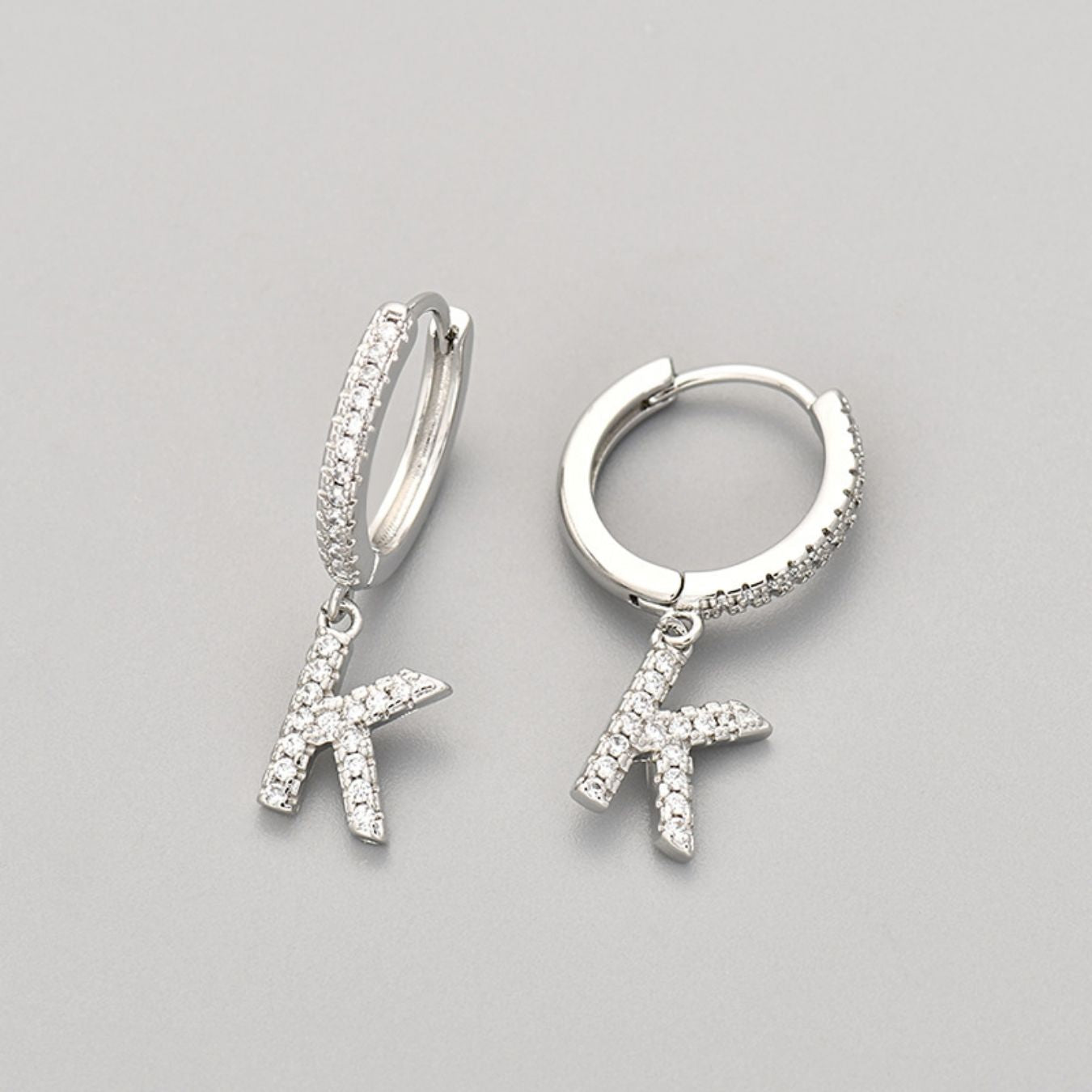 Initial Earrings "Crystal"