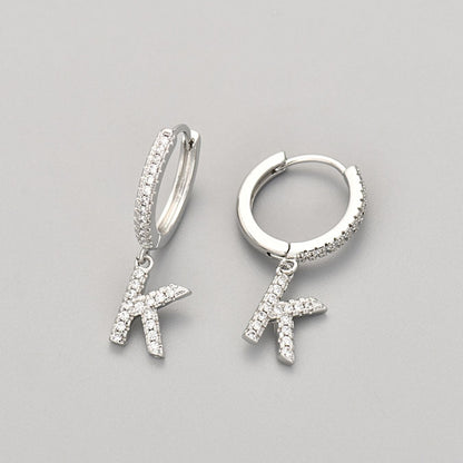 Initial Earrings "Crystal"