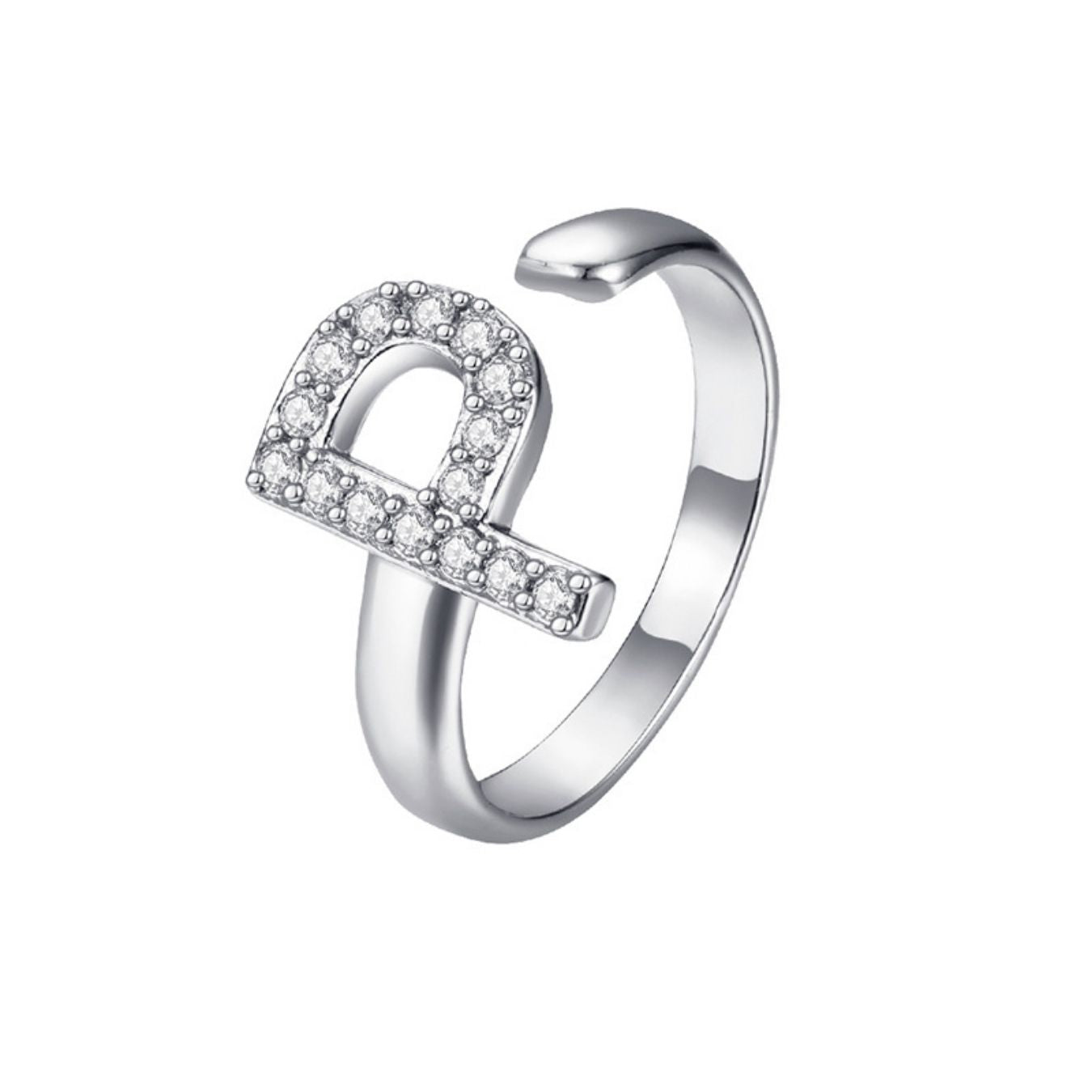 Adjustable Initial Ring "Twinkle"