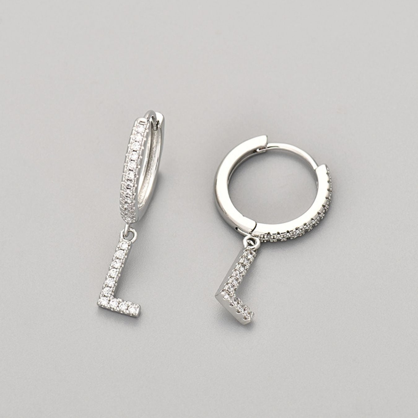 Initial Earrings "Crystal"