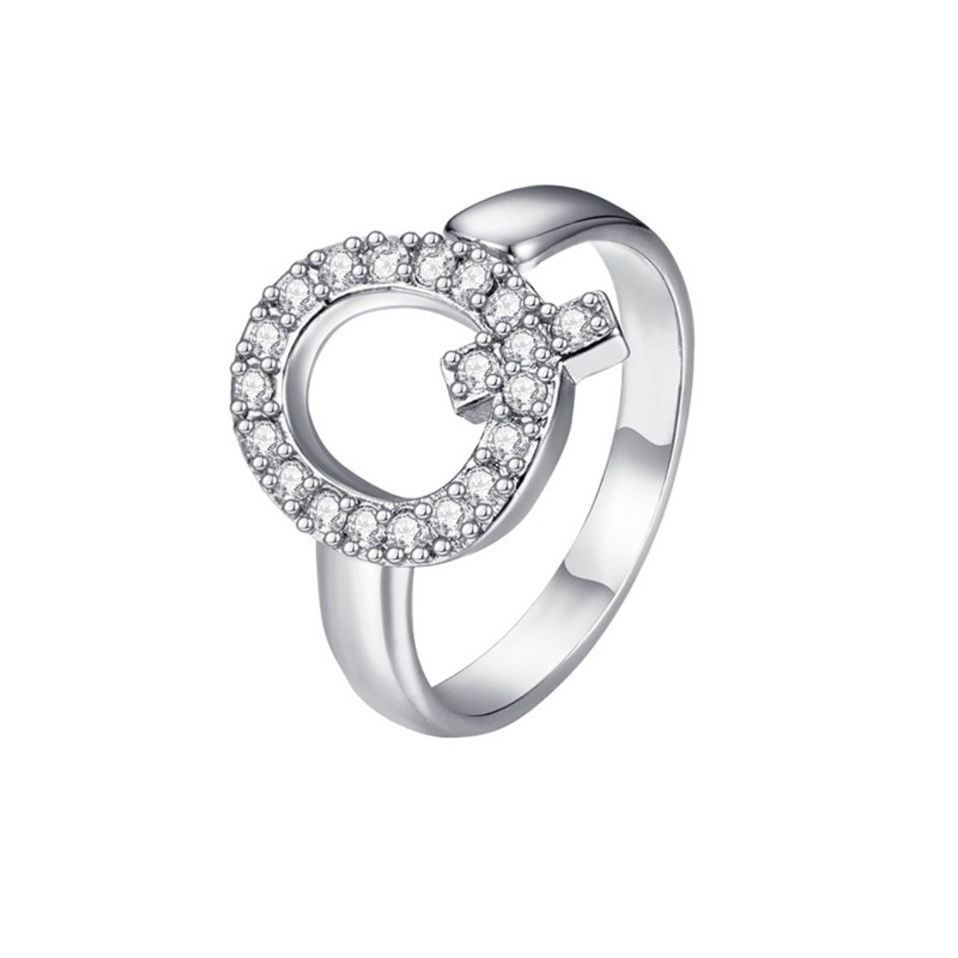 Adjustable Initial Ring "Twinkle"