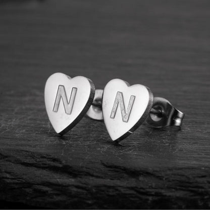 Initial Earrings "Chic Heart"